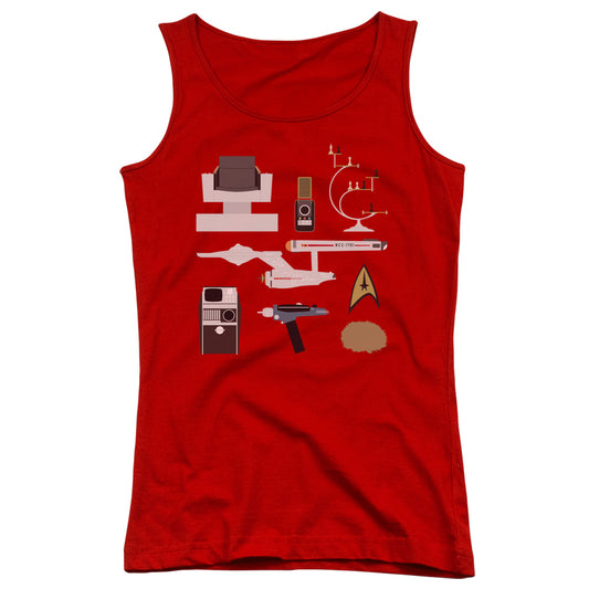 Star Trek Tos Gift Set Womens Tank Top Shirt Red