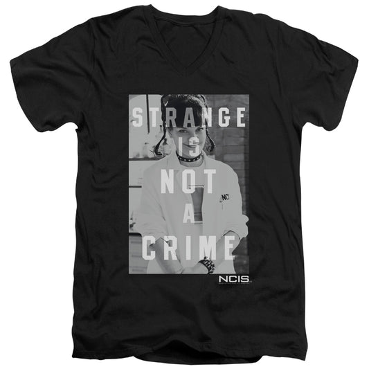 Ncis Strange Mens Slim Fit V-Neck T Shirt Black Officially Licensed