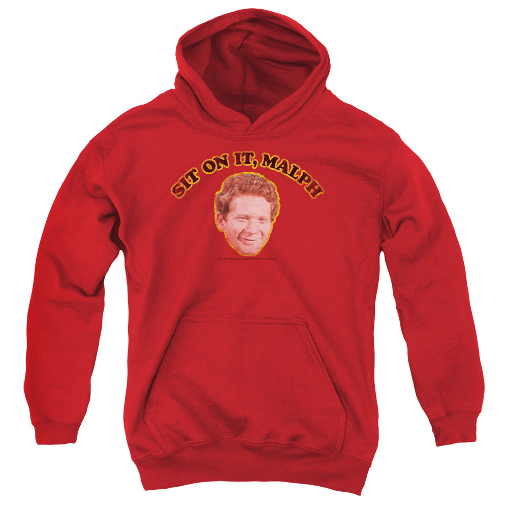Happy Days Sit on It Malph Kids Youth Hoodie Red Officially Licensed