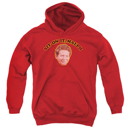 Happy Days Sit on It Malph Kids Youth Hoodie Red Officially Licensed