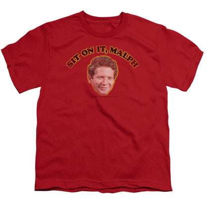 Happy Days Sit on It Malph Kids Youth T Shirt Red Officially Licensed