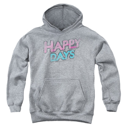 Happy Days Distressed Kids Youth Hoodie Heather Officially Licensed