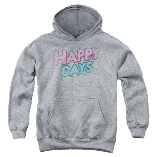 Happy Days Distressed Kids Youth Hoodie Heather Officially Licensed