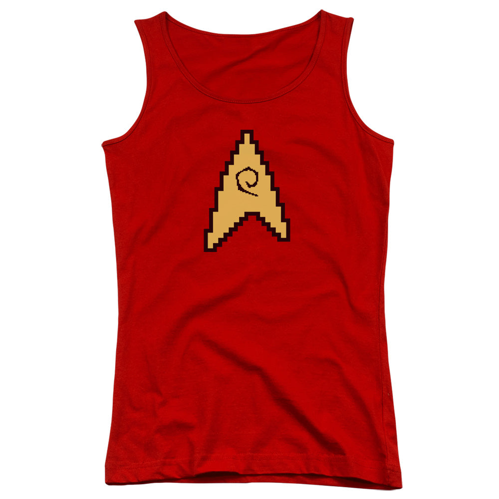 Star Trek 8 Bit Engineering Womens Tank Top Shirt Red