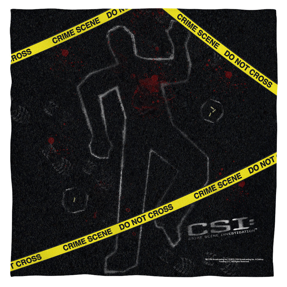 CSI Crime Scene Do Not Cross Outline Bandana