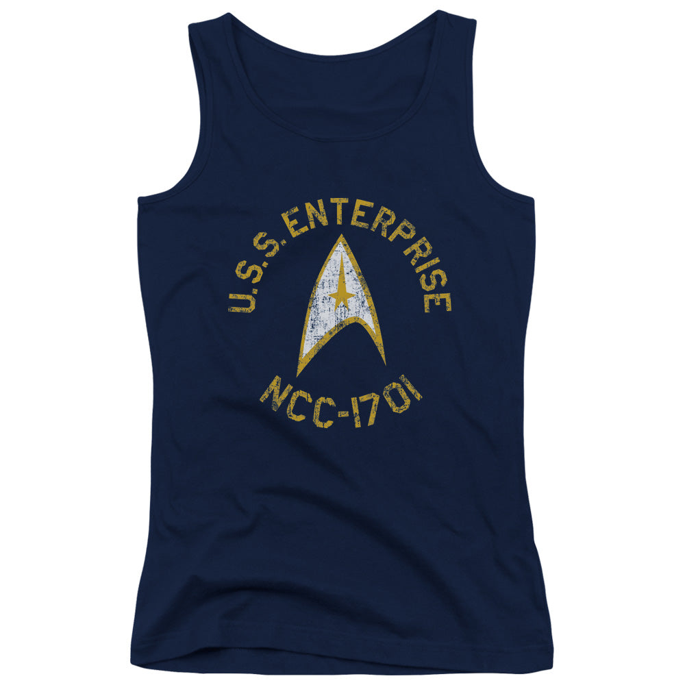 Star Trek Collegiate Womens Tank Top Shirt Navy Blue