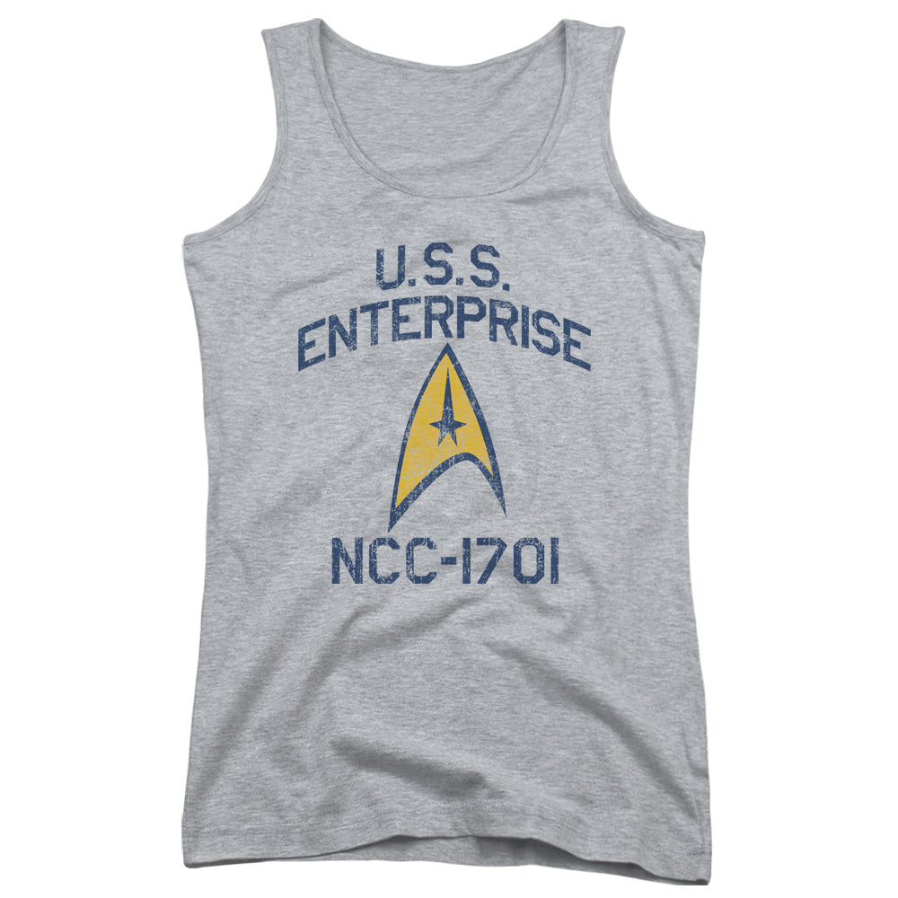 Star Trek Collegiate Arch Womens Tank Top Shirt Athletic Heather