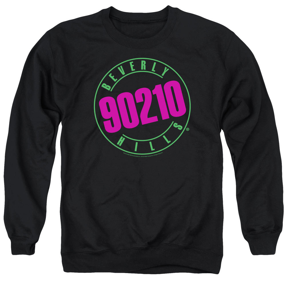 90210 Neon Mens Crewneck Sweatshirt Black