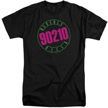 Load image into Gallery viewer, 90210 Neon Mens Tall T Shirt Black