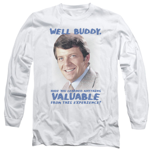 Brady Bunch Buddy Mens Long Sleeve Shirt White Officially Licensed Officially Licensed