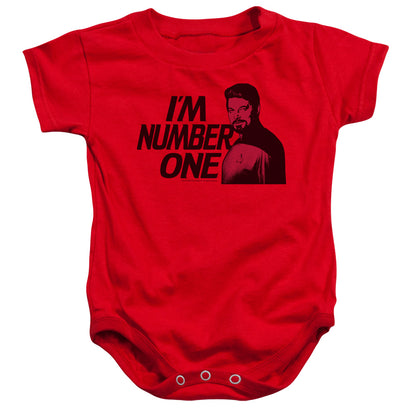 Star Trek Im Number One Infant Baby Snapsuit Red