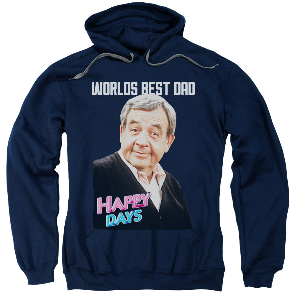 Happy Days Best Dad Mens Hoodie Navy Officially Licensed