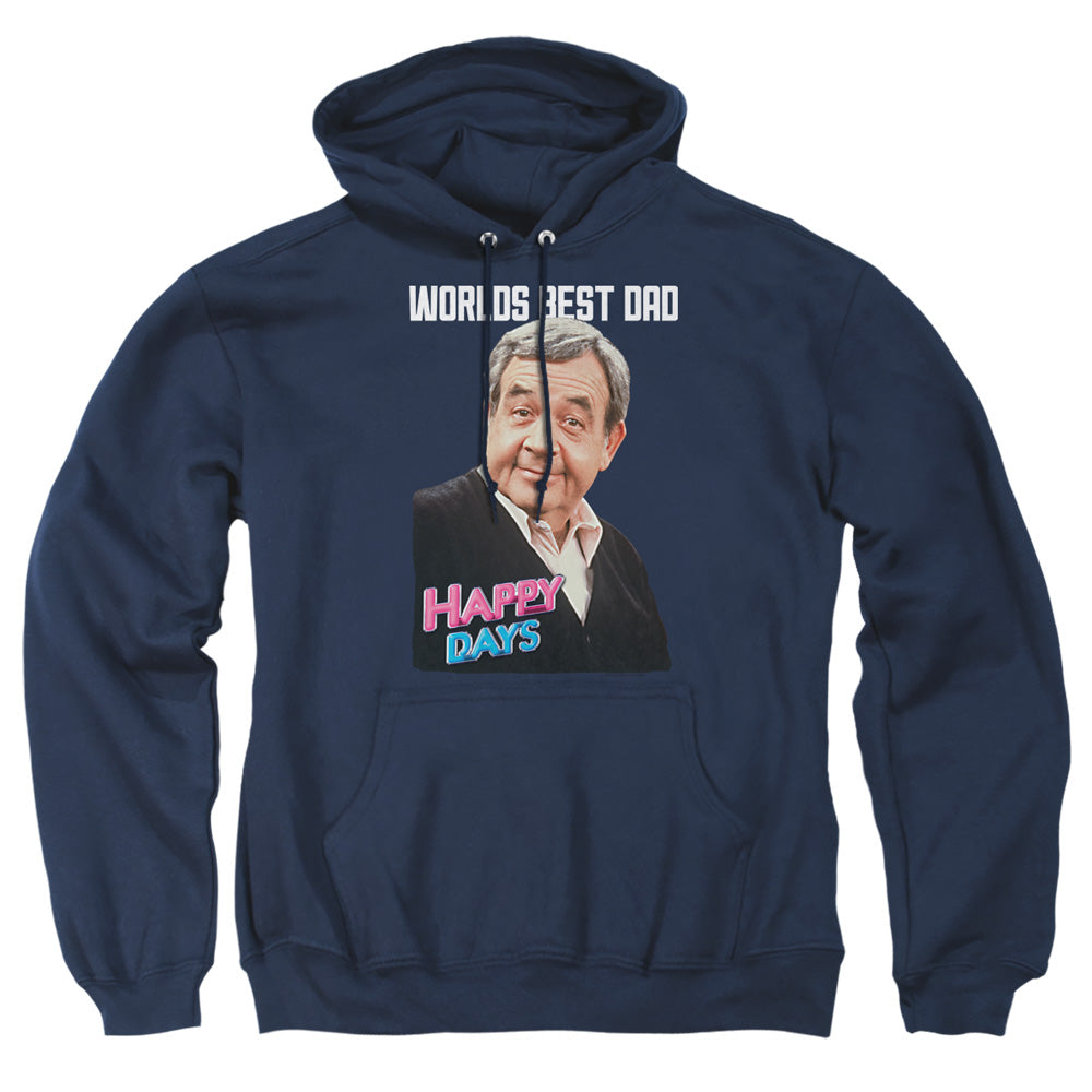 Happy Days Best Dad Mens Hoodie Navy Officially Licensed