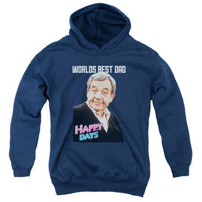 Happy Days Best Dad Kids Youth Hoodie Navy Officially Licensed