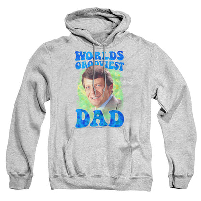 Brady Bunch Worlds Grooviest Mens Hoodie Athletic Heather Officially Licensed