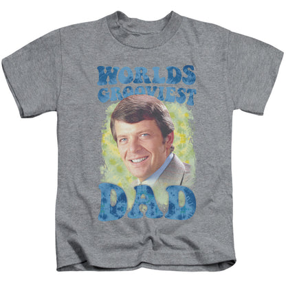 Brady Bunch Worlds Grooviest Juvenile Kids Youth T Shirt Athletic Heather Officially Licensed