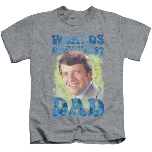 Brady Bunch Worlds Grooviest Juvenile Kids Youth T Shirt Athletic Heather Officially Licensed