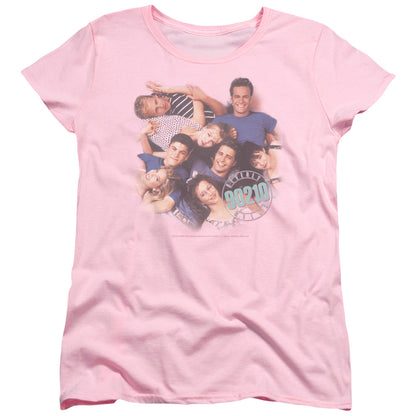 90210 Gang in Logo Womens T Shirt Pink