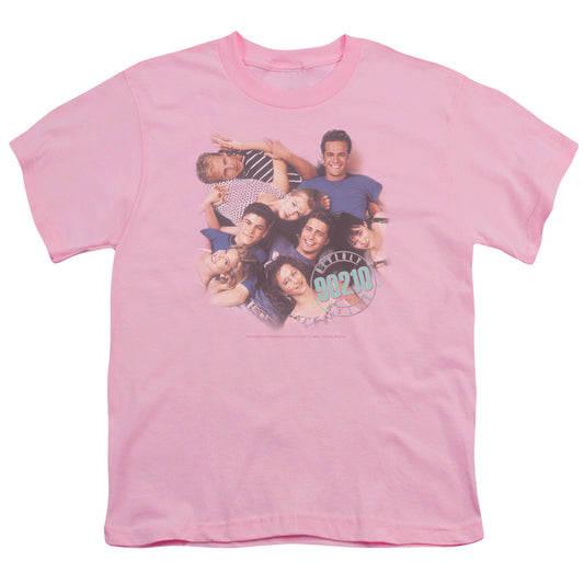 90210 Gang in Logo Kids Youth T Shirt Pink