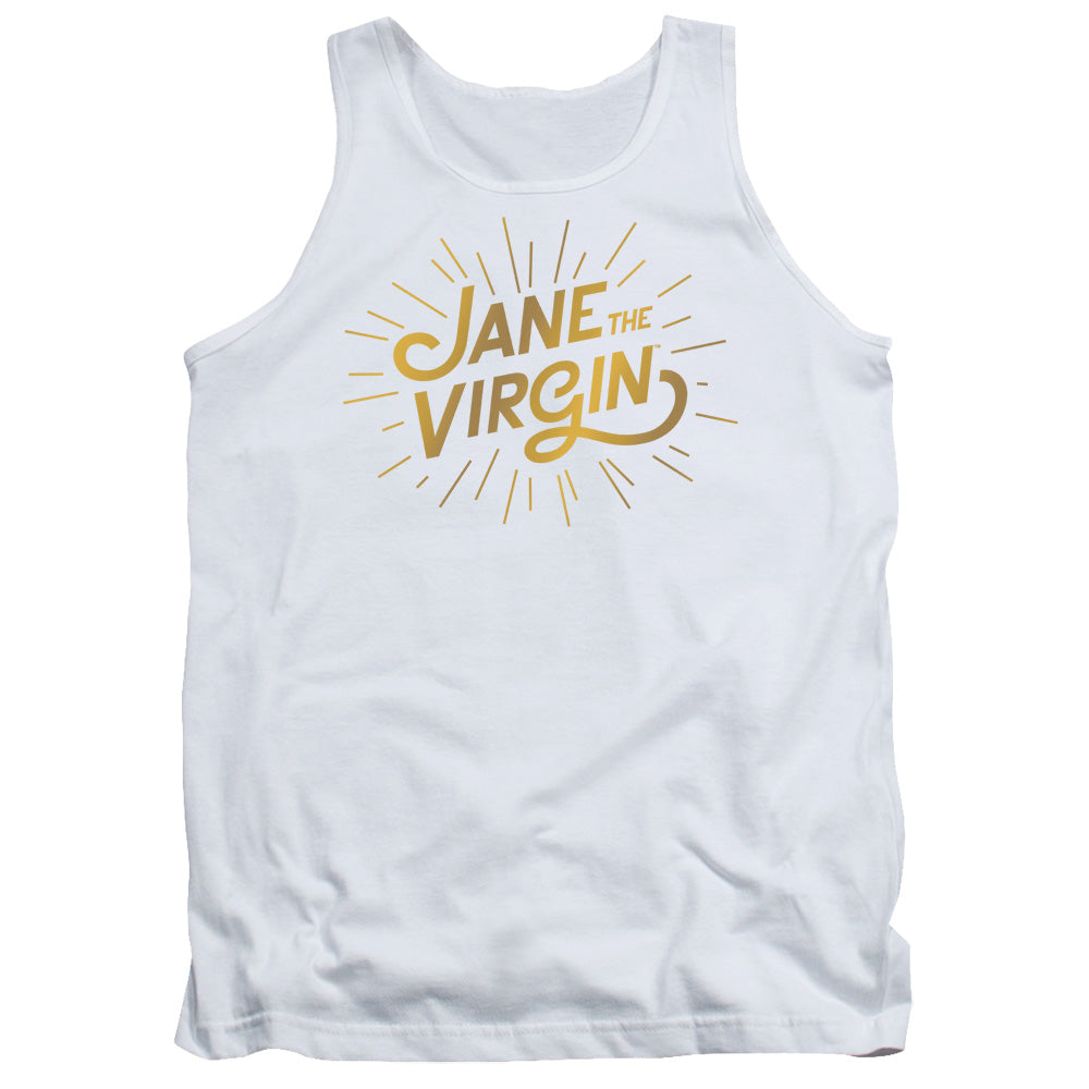 Jane the Virgin Golden Logo Mens Tank Top Shirt White