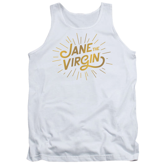 Jane the Virgin Golden Logo Mens Tank Top Shirt White