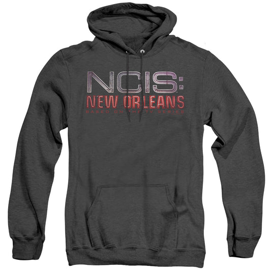 Ncis:new Orleans Neon Sign Heather Mens Hoodie Black Officially Licensed