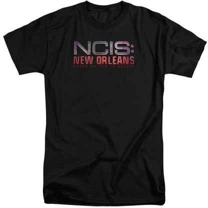 Ncis:New Orleans Neon Sign Mens Tall T Shirt Black Officially Licensed
