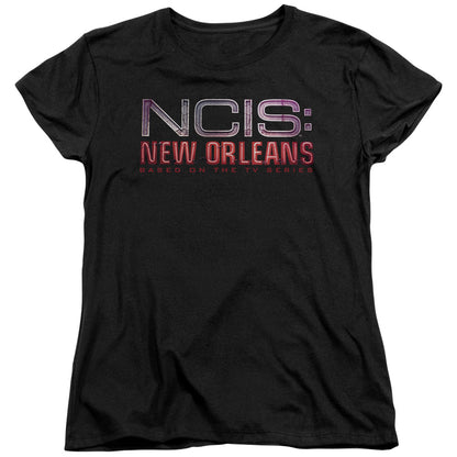 Ncis:new Orleans Neon Sign Womens T Shirt Black Officially Licensed