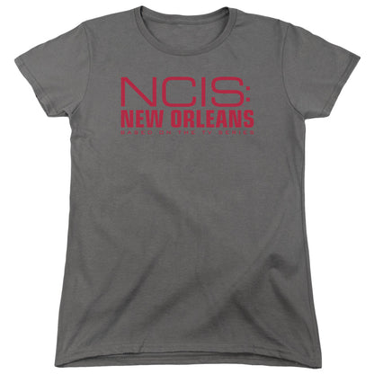 Ncis:new Orleans Logo Womens T Shirt Charcoal Officially Licensed