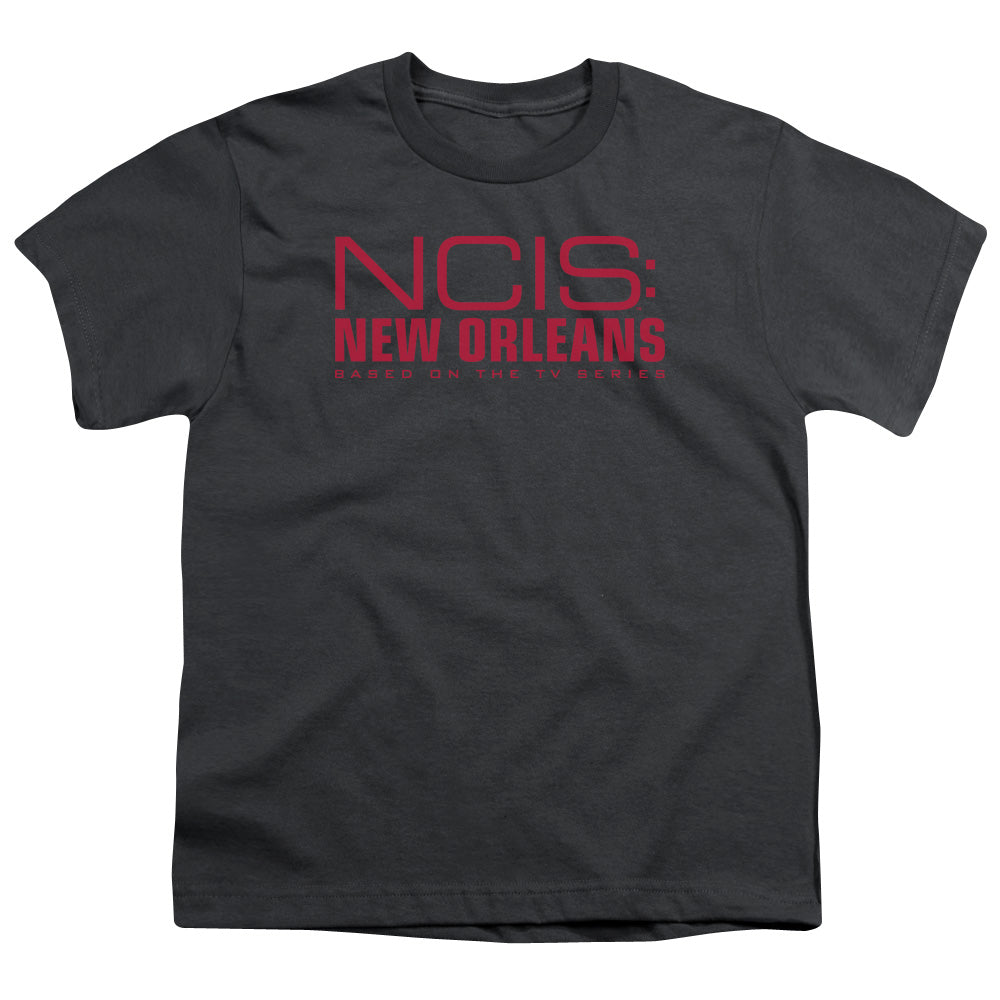 Ncis:new Orleans Logo Kids Youth T Shirt Charcoal Officially Licensed