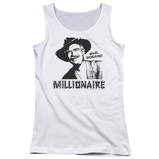 Beverly Hillbillies Millionaire Womens Tank Top Shirt White