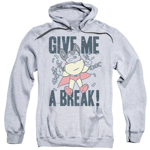 Mighty Mouse Give Me A Break Mens Hoodie Athletic Heather