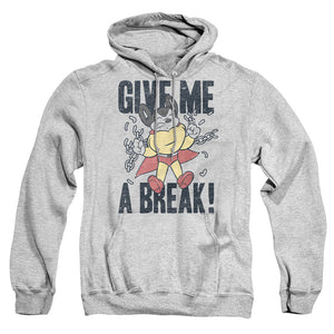Mighty Mouse Give Me A Break Mens Hoodie Athletic Heather