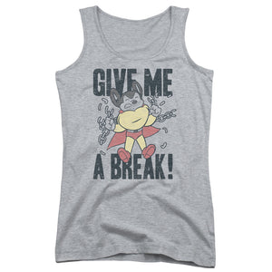 Mighty Mouse Give Me a Break Womens Tank Top Shirt Athletic Heather