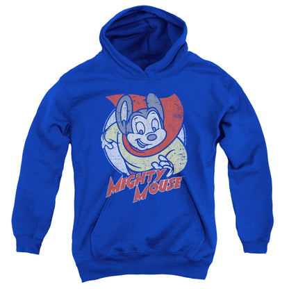 Mighty Mouse Mighty Circle Kids Youth Hoodie Royal Officially Licensed