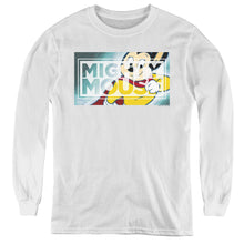 Load image into Gallery viewer, Mighty Mouse Mighty Rectangle Long Sleeve Kids Youth T Shirt White
