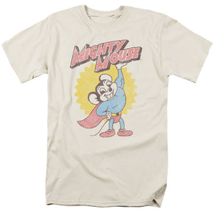 Mighty Mouse Heavy Logo Mens T Shirt Cream