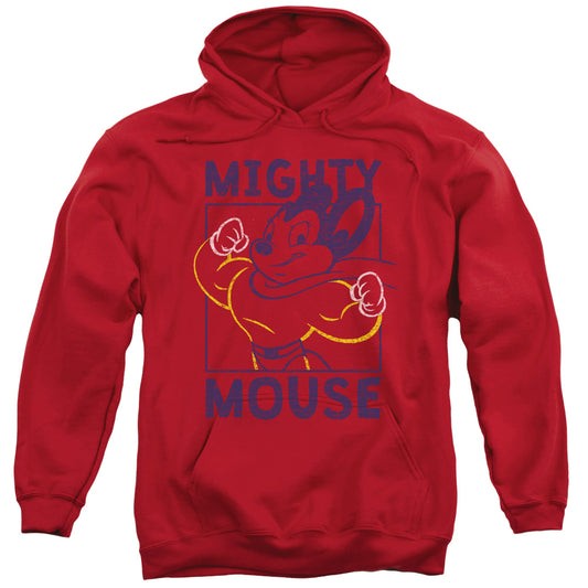 Mighy Mouse Break The Box Mens Hoodie Red Officially Licensed