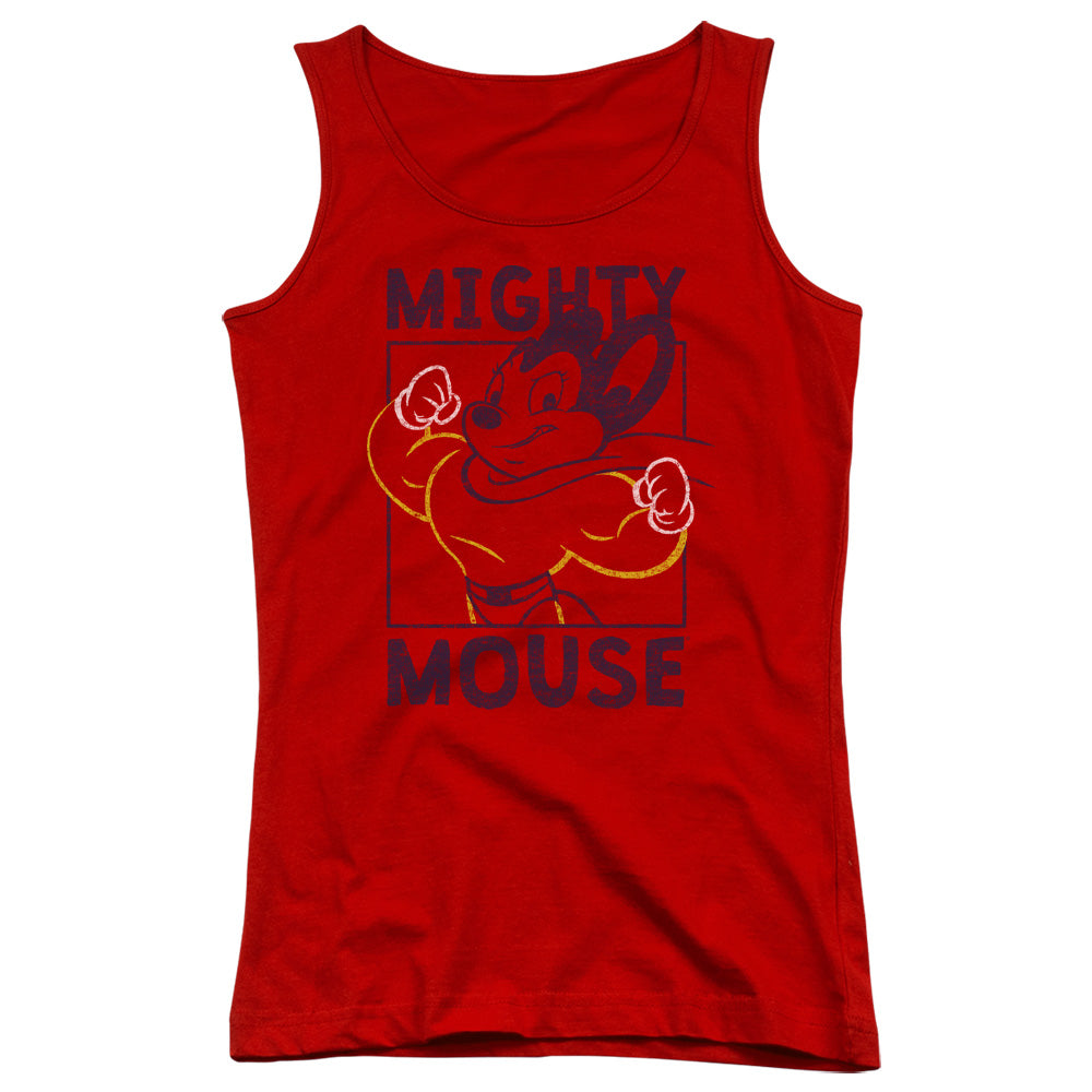 Mighy Mouse Break the Box Womens Tank Top Shirt Red