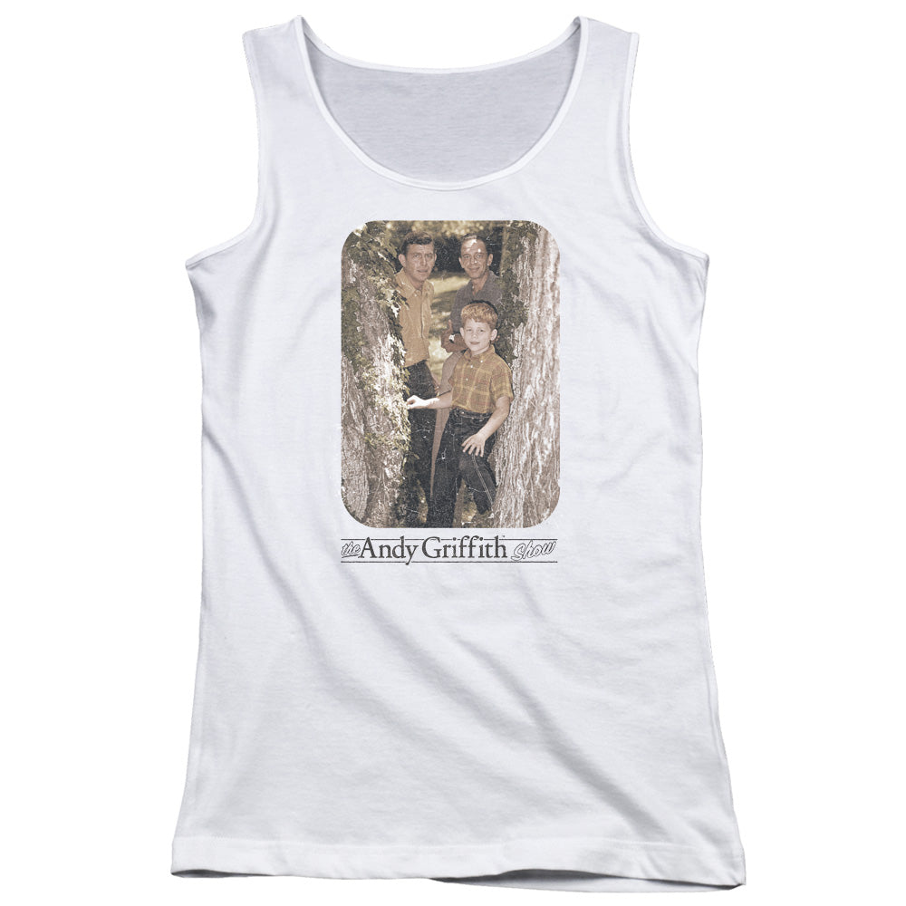 Andy Griffith Tree Photo Womens Tank Top Shirt White