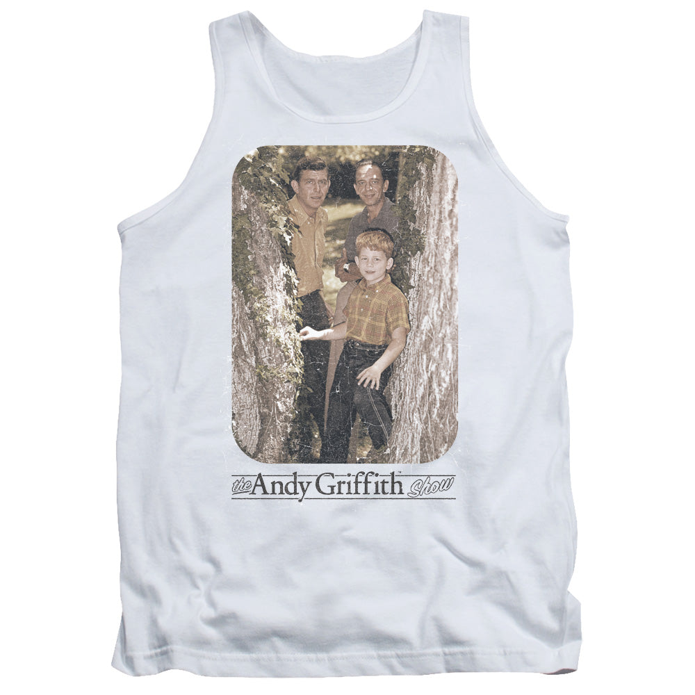 Andy Griffith Tree Photo Mens Tank Top Shirt White