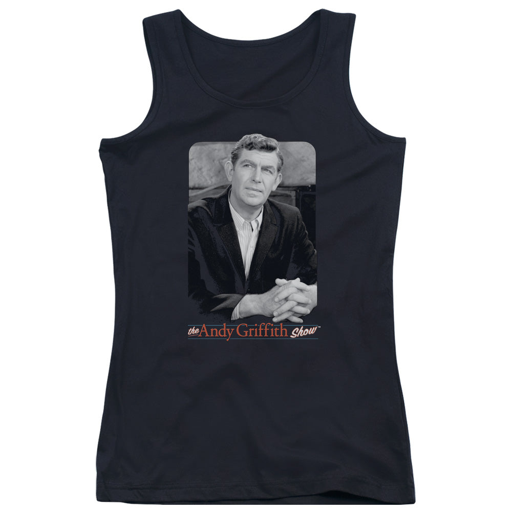 Andy Griffith Classic Andy Womens Tank Top Shirt Black