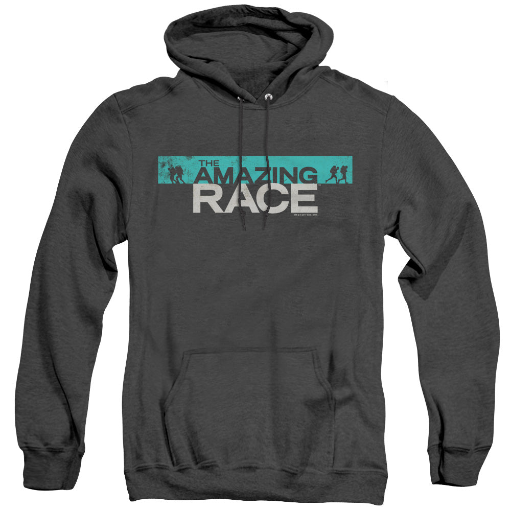 Amazing Race Bar Logo Heather Mens Hoodie Black