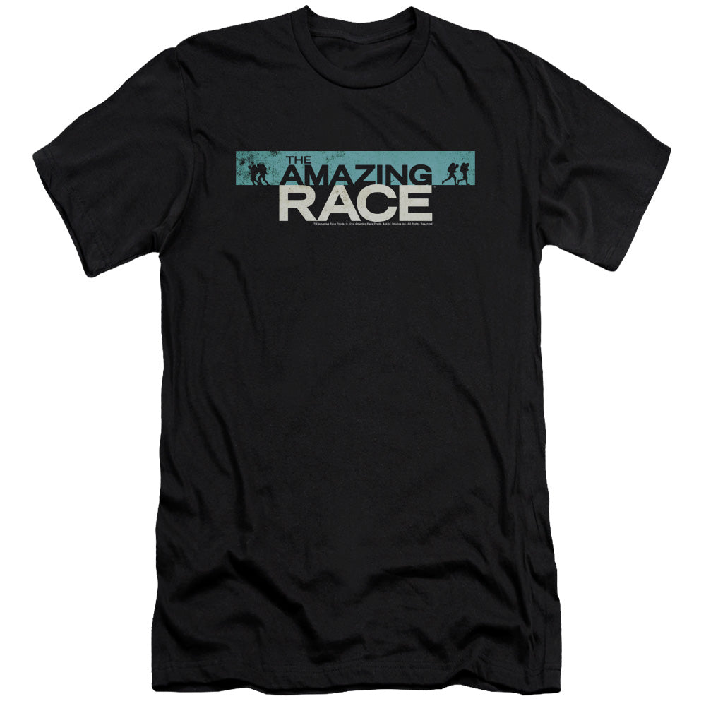 Amazing Race Bar Logo Slim Fit Mens T Shirt Black