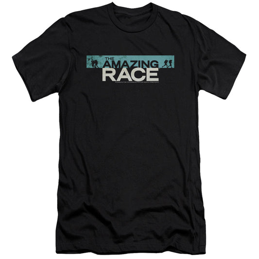 Amazing Race Bar Logo Slim Fit Mens T Shirt Black