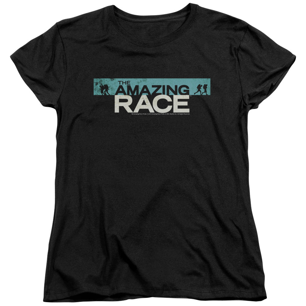 Amazing Race Bar Logo Womens T Shirt Black