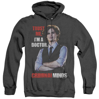 Criminal Minds Trust Me Mens Heather Hoodie Black Officially Licensed