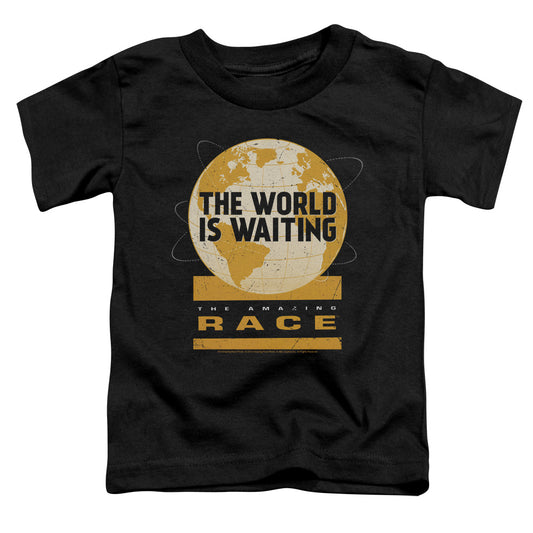 Amazing Race Waiting World Toddler Kids Youth T Shirt Black