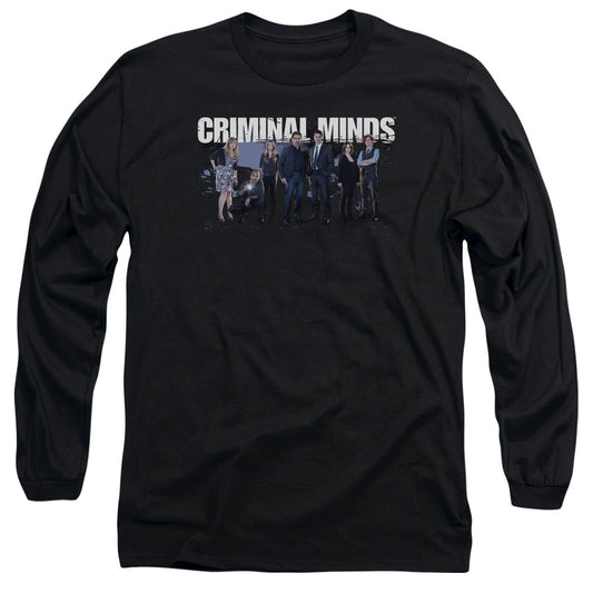 Criminal Minds Season 10 Cast Mens Long Sleeve Shirt Black Officially Licensed Officially Licensed
