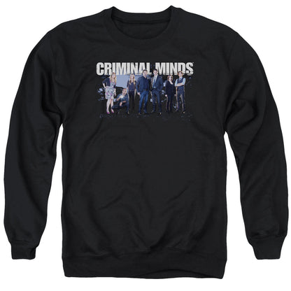 Criminal Minds Season 10 Cast Mens Crewneck Sweatshirt Black Officially Licensed